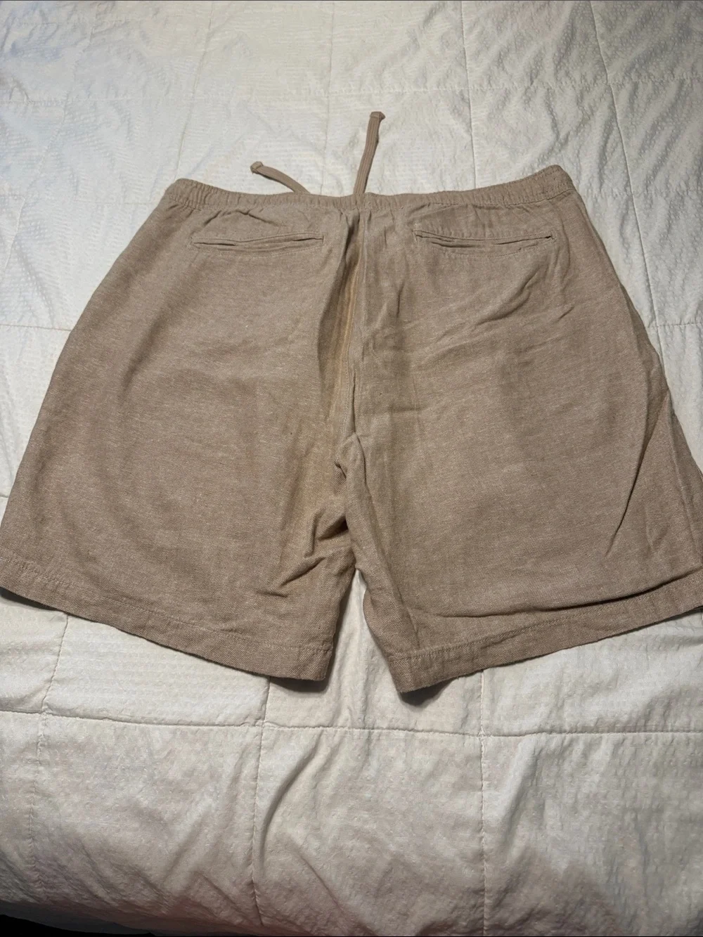 Banana Republic Men's Knit Drawstring Shorts - Navy and Tan. Two pair.